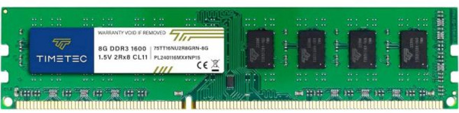 Timetec 16GB KIT(2x8GB) DDR3 1600MHz (DDR3-1600) PC3-12800 (PC3-12800U) Non-ECC 언버퍼드 1.5V CL11 2Rx, DDR3 8GB