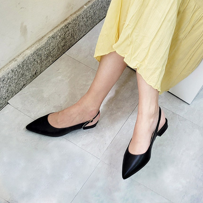 위드스텝스 스틸레토 플랫 슬링백 2cm MS