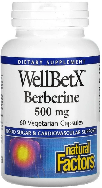 네추럴팩터스 WellBetX 베르베린 500mg 60정, 1개 - 쿠팡
