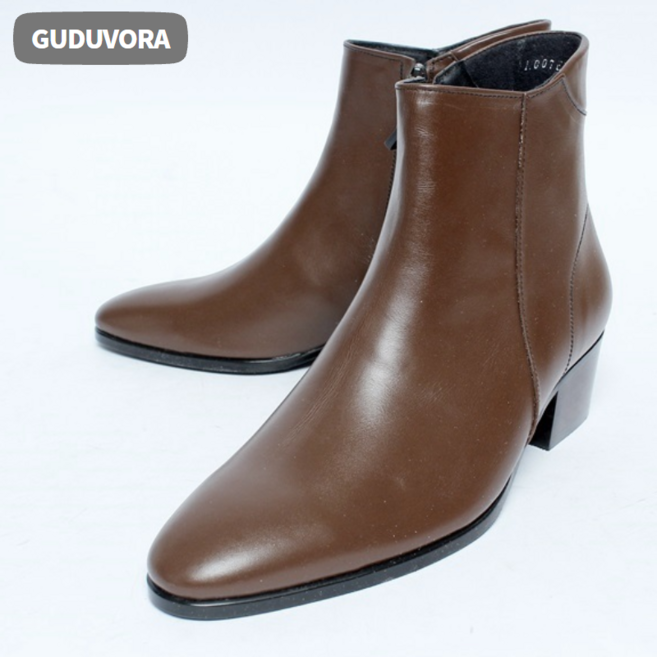 GUDUVORA 남성 고급 가죽 정장 캉 부츠 GV007AN