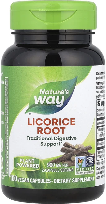 Nature's Way 감초 뿌리 900mg 베지 캡슐 100정(캡슐 1정당 450mg), NaturesWay감초뿌리900mg베지캡슐100정캡슐1, 1개, 100정 - 쿠팡