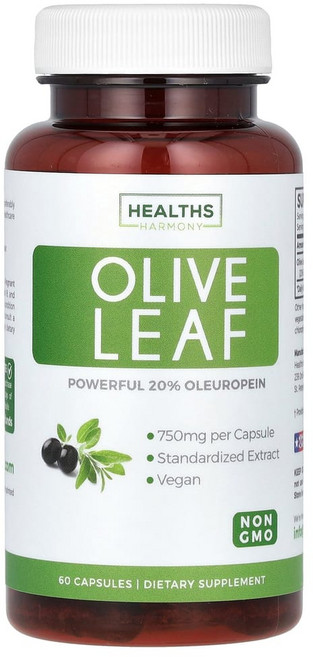 Healths Harmony 올리브잎 추출물 750mg x 60캡슐, HRM87564, 1개