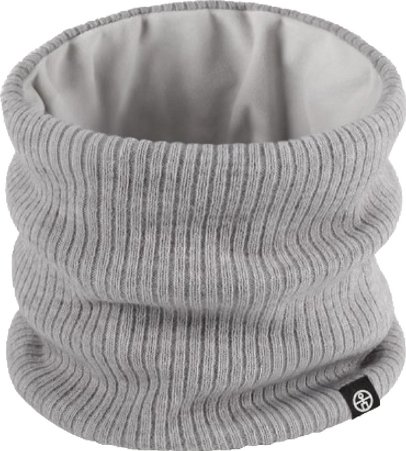 雙層針織保暖圍脖 彈性防風脖套 柔軟親膚多功能圍巾 淺灰色, 1個, 【現貨】淺灰色