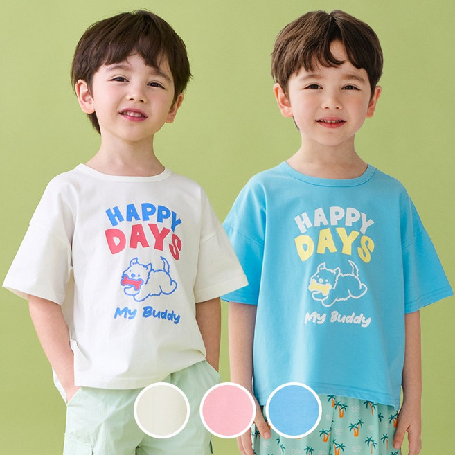 베베쥬 해피독반팔티셔츠