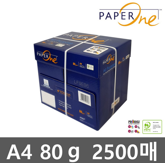 아트박스/오피스큐 복사용지 A4 80g 500매x5권 페이퍼원 올퍼포즈, 단품