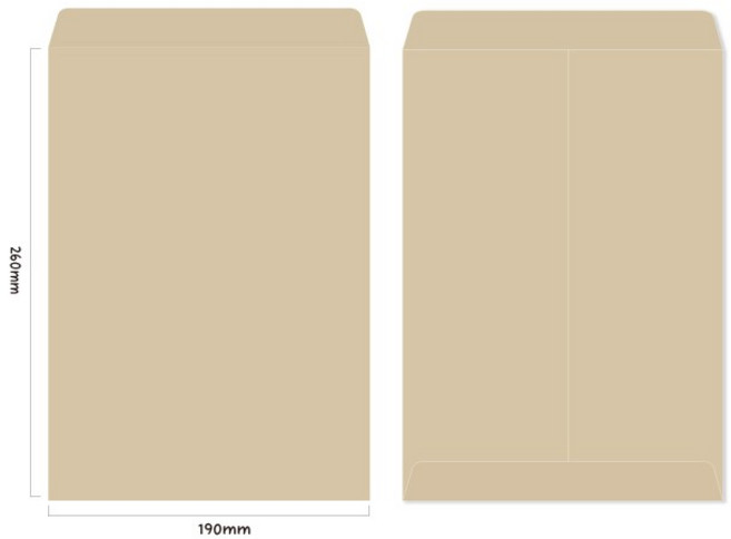우진문화사 B5 각대봉투 (크라프트지) 500매 1box, B5 서류봉투 500매