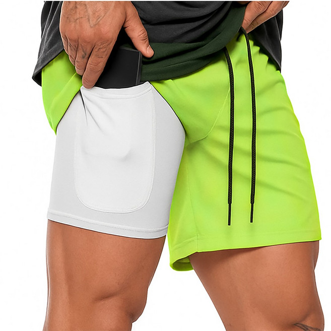 짐옴므 투인원 레깅스 일체형 남자 헬스 반바지 5부