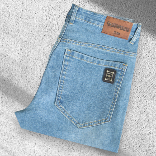 Black Eagle (블랙이글) 간절기용 워싱 데님 팬츠 남자 스판 청바지 스트레이트핏 (정품)