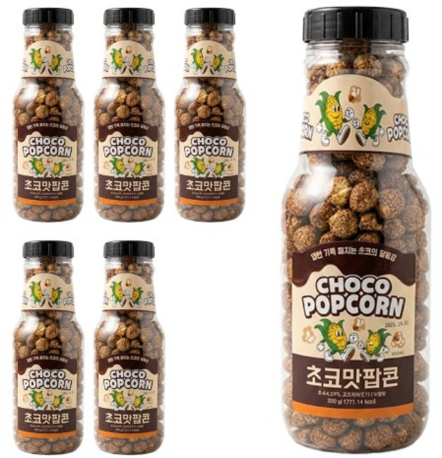 초코팝콘 260g x 6입 (묶음) 달콤 저금통 영화관팝콘, 6개