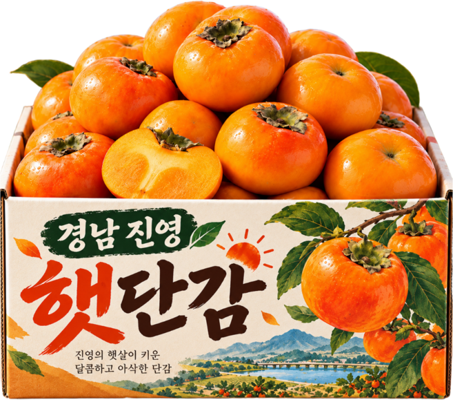 3위 - [하루100박스] 15brix 산비탈 고당도 부유단감 진영 햇 단감, 1박스, 10kg