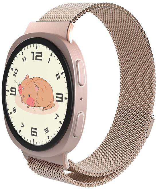 로랜텍 갤럭시워치 호환 마그네틱 메탈 스트랩, 로즈골드, 1개