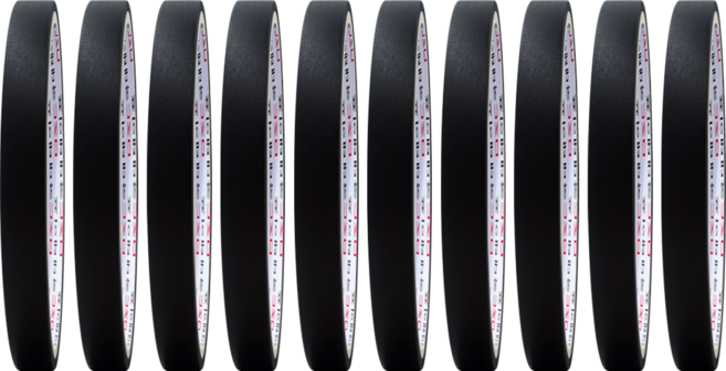 마스킹테이프 종이테이프 8컬러 10mm x 10M, 10개, 검정