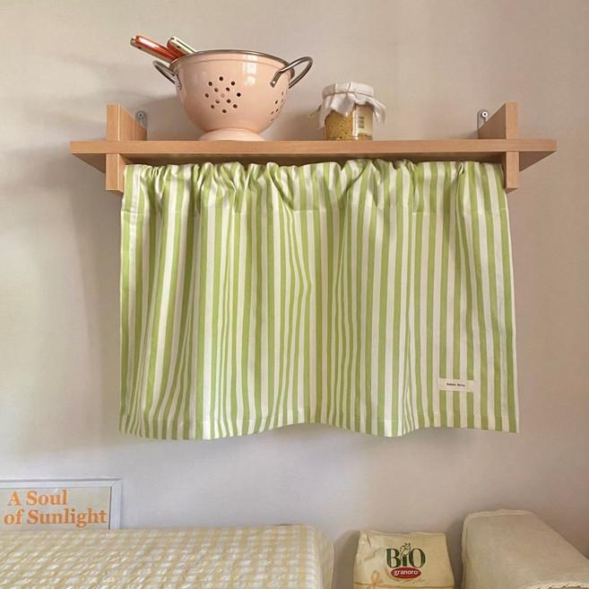 주방미니바란스 밥솥 전자렌지싱크대 수납장 가리개커튼