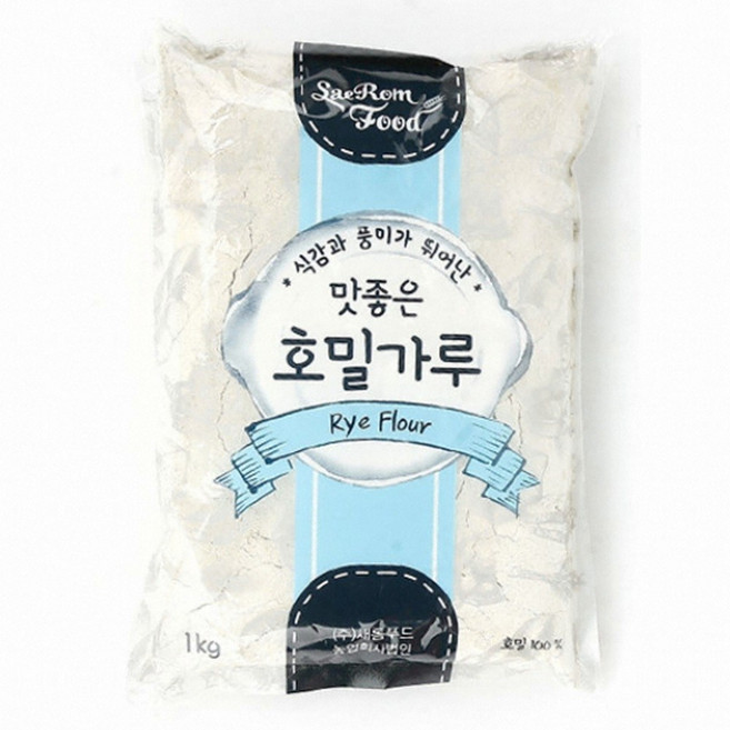 새롬푸드 맛좋은 호밀가루 1kg, 2개