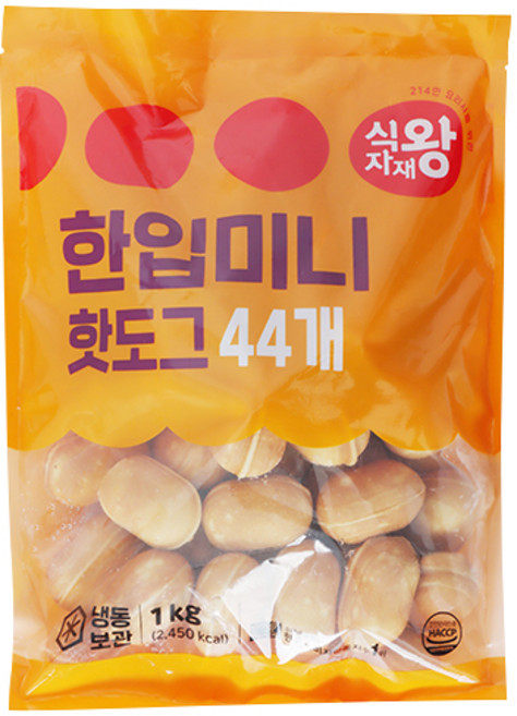 식자재왕 한입미니 핫도그 1kg, 1개