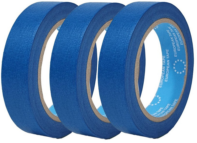 이태리 마스킹 종이 테이프 24mm X 40M 보양 도장 유로피안 파랑 3개