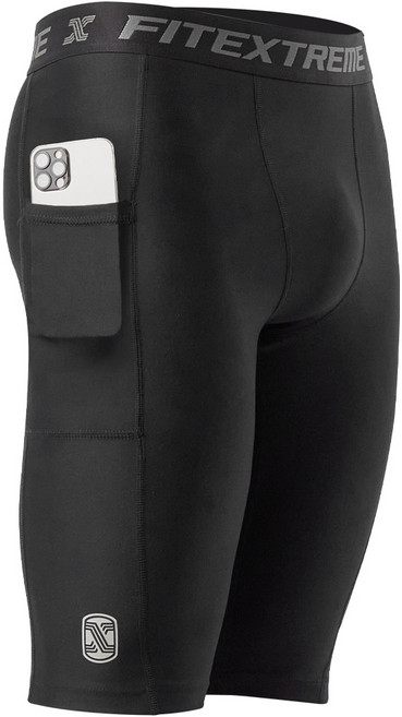 피트엑스 남자 스포츠 5부 포켓 레깅스 타이즈 / 롱드로즈 짐웨어 바이크쇼츠 반바지 레깅스