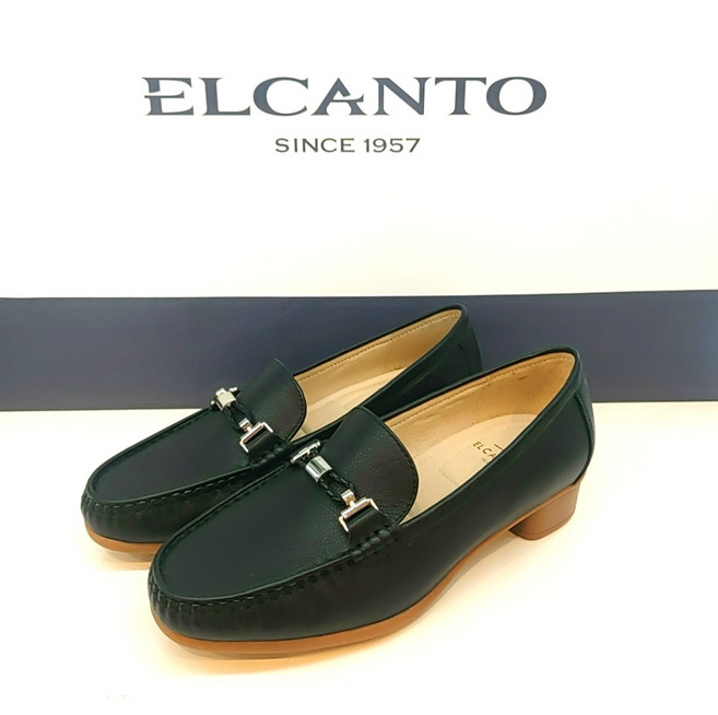 [ELCANTO 엘칸토] 볼 넓은(광폭!!!) 논슬립초경량 푹신한 바닥전체쿠션!!! 발편한 여성컴포트로퍼 3CM 블랙/화이트