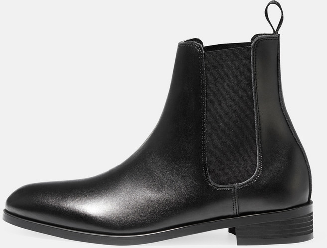 커스텀에이드 4cm 소가죽 포인티드 첼시부츠 윈스턴(CR0084BK)