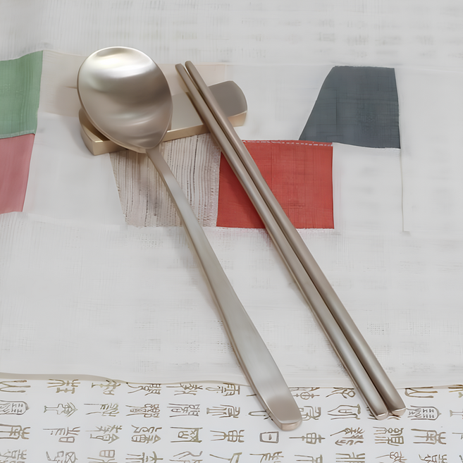 조은전통 방짜 수저세트 1인 식기 선물용, 유기, 1개, 숟가락+젓가락