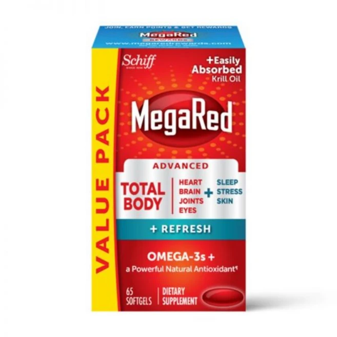 Schiff 쉬프 MegaRed 크릴 오일 오메가3 500mg 65 소프트젤 건강유지 영양제, Schiff 쉬프 MegaRed 크릴 오일 오메가3 5, 1개, 65정 - 쿠팡