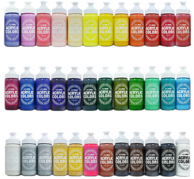 (재미스쿨) 종이나라 비비드 아크릴칼라 물감 220ml (선택x1종), 황토색