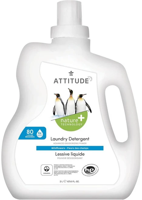 ATTITUDE 애티튜드 액상 세탁세제 와일드플라워 80회분, 2L, 2L, 1개 - 쿠팡