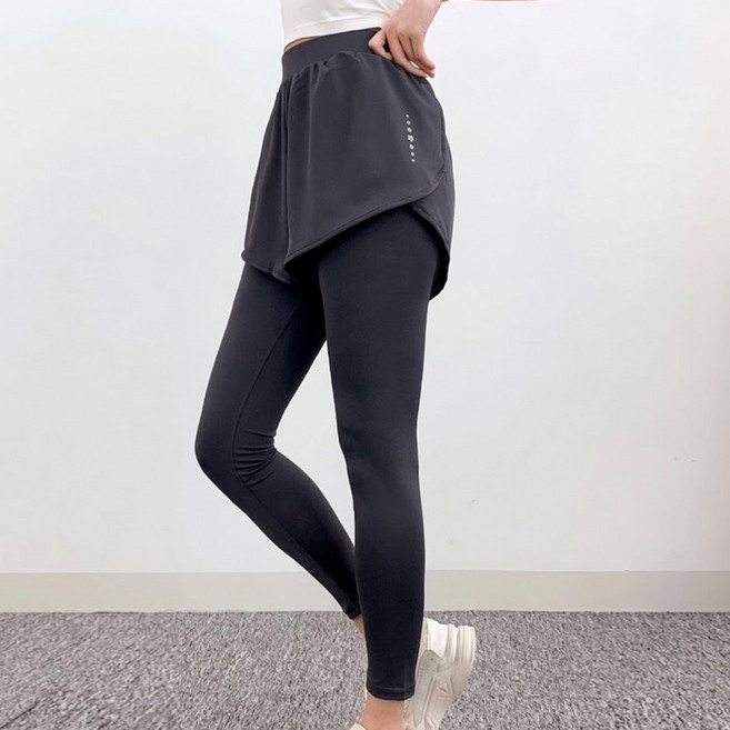 어브라운 여성 문양 러닝 요가 헬스 하이웨스트 일체형 레깅스 팬츠