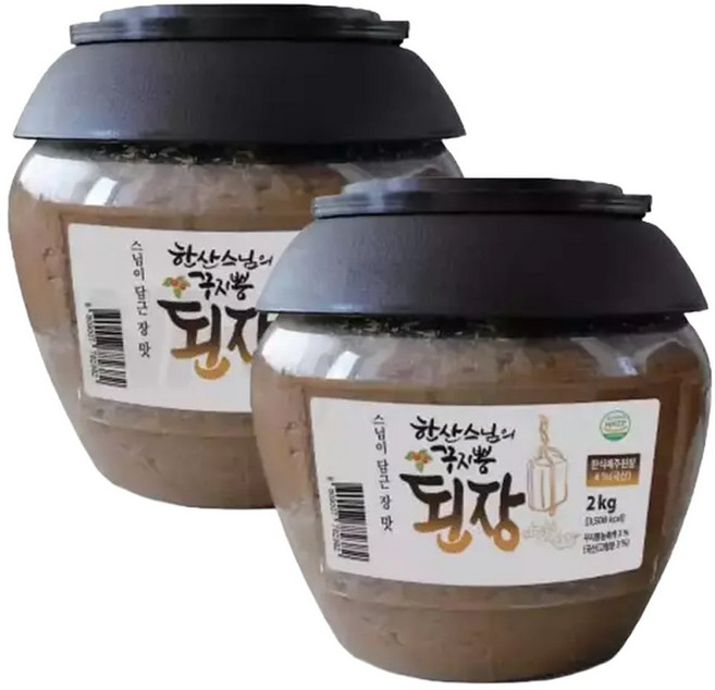 한산스님 꾸지뽕 된장 강원도 고성 꾸지뽕 사찰식 전통 발효 찌개 국 만능 장 양념장 비빔장 된장 4kg, 1개