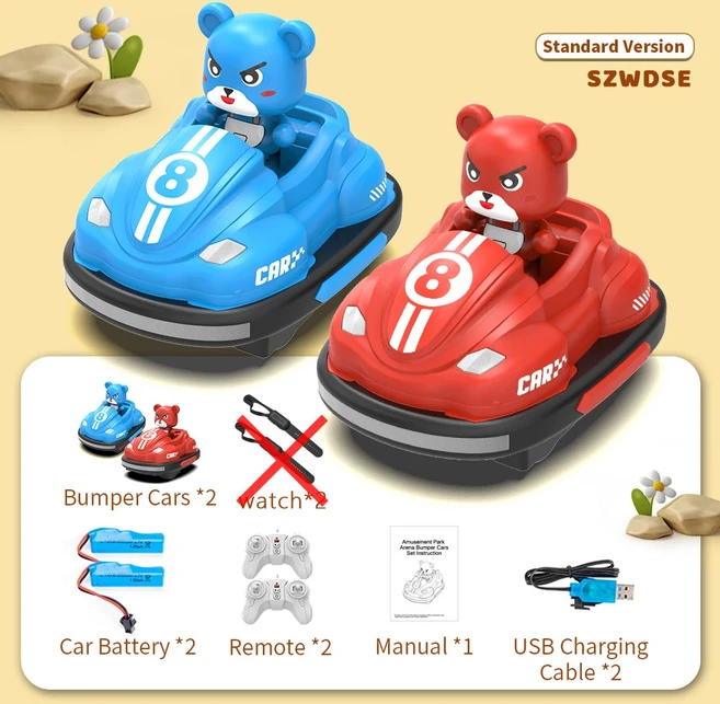 JJRC 놀이공원 범퍼 카 축구 2 인용 인터랙티브 범퍼 카 카트 배틀 보이 소녀 장난감 GIF용 Q195 2025 신제, 01 Standard