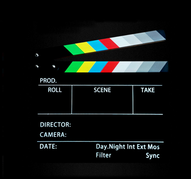 무비액션 슬레이트 아크릴 클래퍼보드 고급형, 블랙