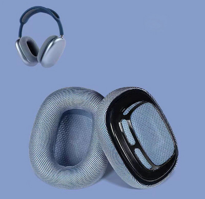 에어팟 맥스 이어패드 쿠션 커버 수리 교체 호환 헤드폰 헤드셋 스펀지 캡 귀 마개, 에어팟맥스_블루[이어패드]