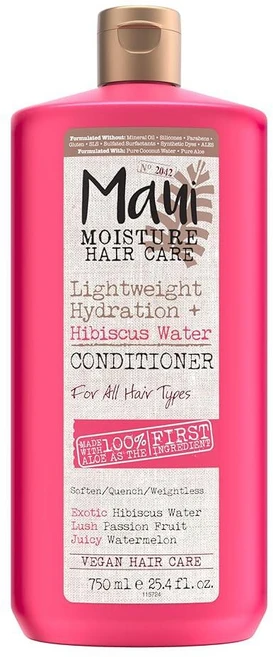 Maui Moisture 경량 하이드레이션 + 히비스커스 워터 컨디셔너 영양 컨디셔너는 알로에 베라 비건 및 실리콘 프리 700ml25.4온스 133296, 1개, 750ml - 쿠팡