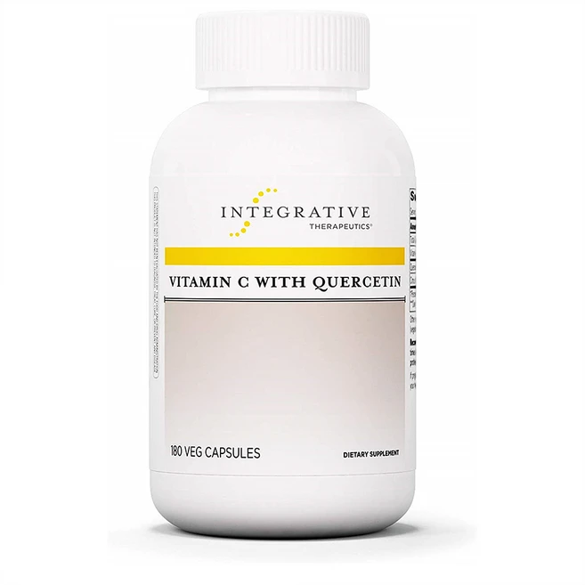 Integrative Therapeutics Vitamin C with Quercetin 인터그래티브 테라퓨릭스 비타민 앤 쿼세틴 180베지캡슐, 1, 1개, 180정 - 쿠팡