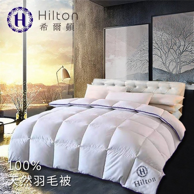 Hilton 希爾頓 100% 天然羽毛被, 白色