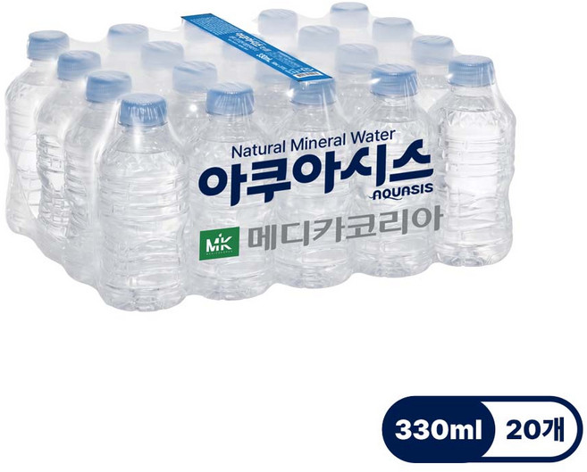 아쿠아시스 무라벨, 330ml, 20개
