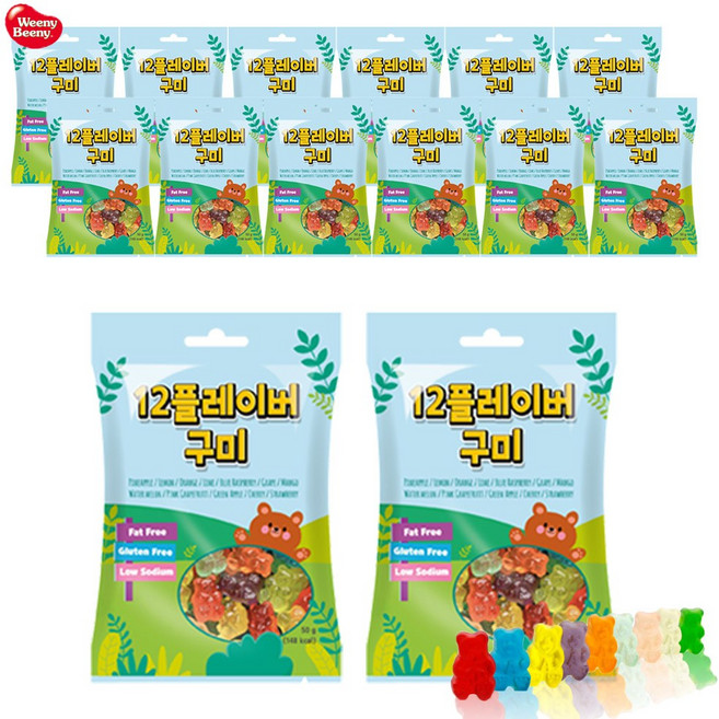 예이니식품 12플레이버 곰젤리 (50g) 위니비니사탕캔디, 50g, 14개