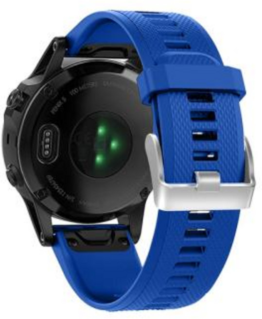 가민 피닉스 ​​5X 5 5S Plus 6 6S 6X 스마트 3 3HR 935 시계 밴드 퀵 릴리스 실리콘 Easyfit 손목 밴드, 25) Pin blue  26mm for feni 5X