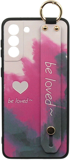 신서엔코 갤럭시 케이스 수채화 하트 핸드 스트랩 핸드폰케이스