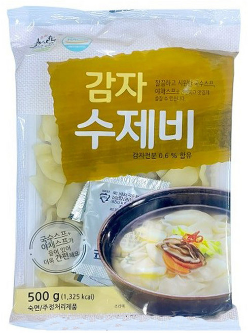 송학식품 감자수제비, 500g, 3개