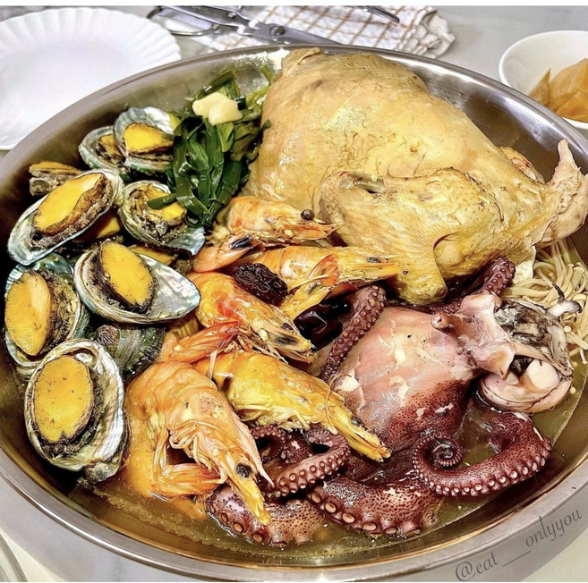 [JOYPICK]간편 조리 해신탕 밀키트 초복 복날 음식 국내산 닭 해물 보양식 3~4인분 약1.8kg, 1개, 1.8kg1개