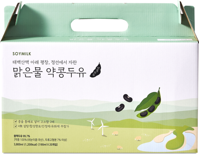 비우고 맑은물 약콩두유, 190ml, 60개