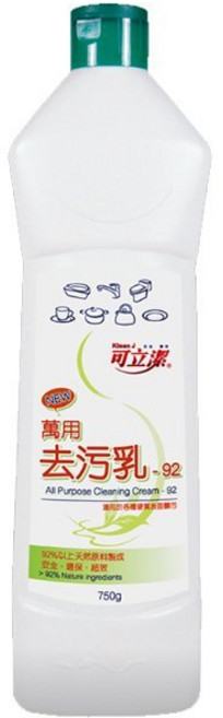 眾豪 可立潔 萬用去污乳-92 適合各種硬質表面 750g, 1個