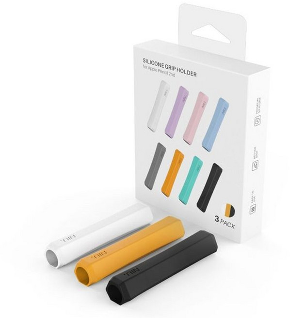 와콤 펜 그립 다채로운 실리콘 펜 그립 미끄럼 방지 보호 커버 pencil 2 1 호환, 1개