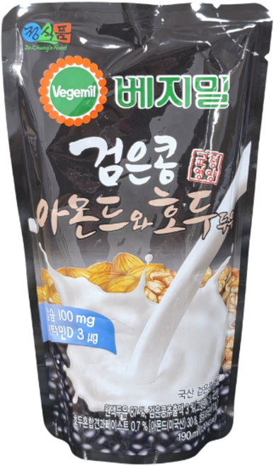 베지밀 검은콩 아몬드와 호두 두유 파우치, 190ml, 30개