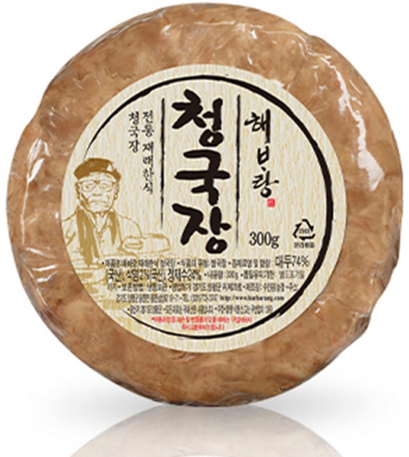 해바랑 수진원 전통 재래식 청국장 300g, 6개