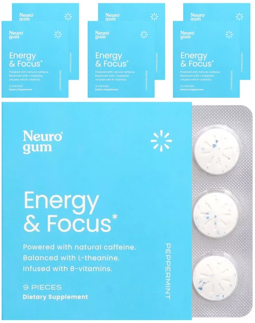 NeuroGum 에너지와 집중력 페퍼민트 6팩 각 9개, NeuroGum에너지와집중력페퍼민트6팩각9 - 쿠팡