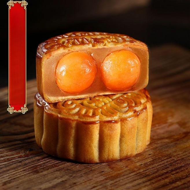 중국월병 400g 오인월병 추석 견과류 팥, 쌍란 4입