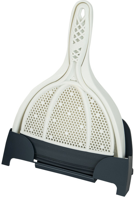 쓰리잘비 핸디잘비 실리콘 빗자루쓰레받기세트, 1개, 아이보리