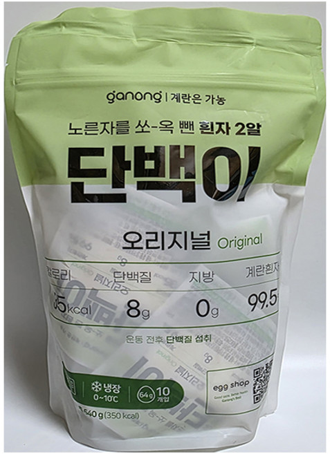 가농 계란 흰자 에그 프로틴 단백이 600g (60g X 10개입), 1구, 10개